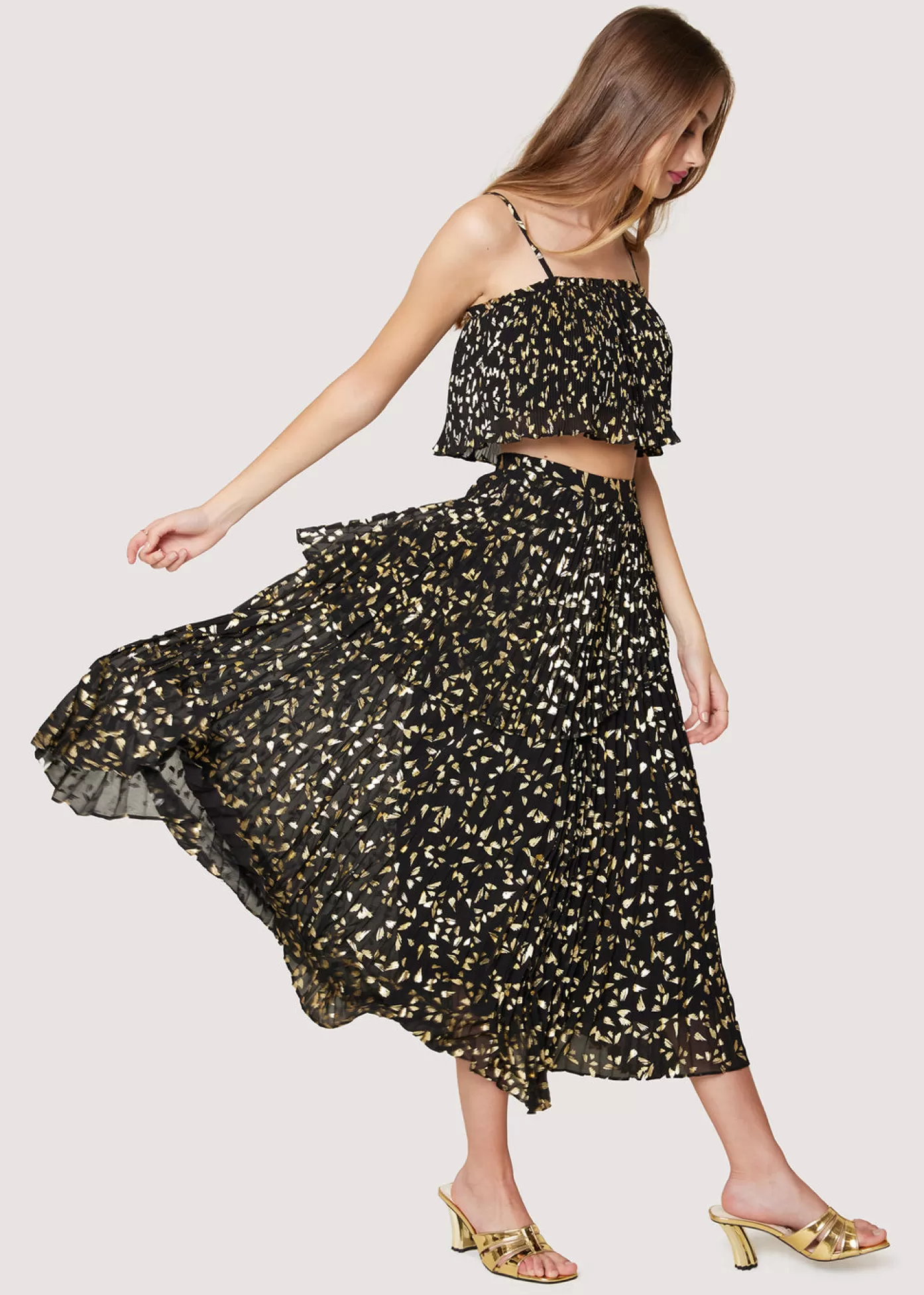 Lost + Wander All That Glitters Midi Skirt* Skirts