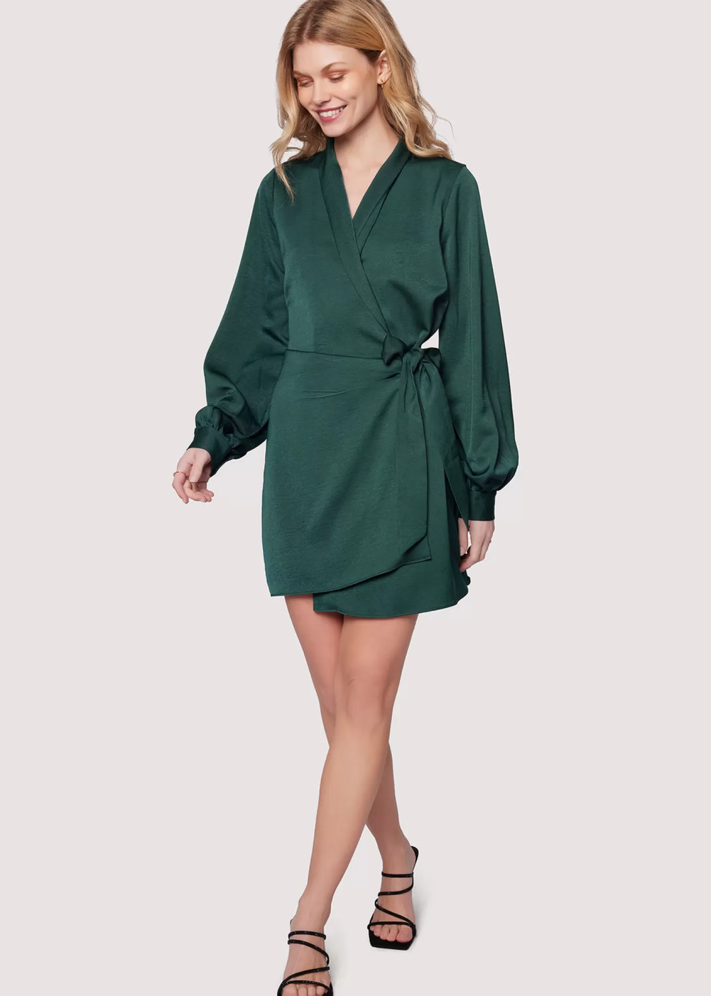 Lost + Wander Calla Green Wrap Mini Dress* Dresses