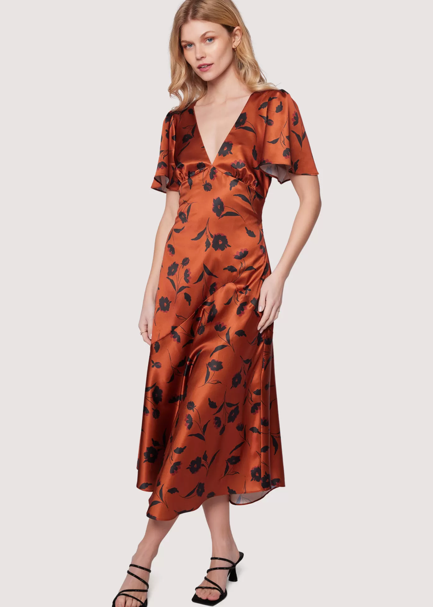 Lost + Wander Sepia Dahlia Midi Dress* Dresses